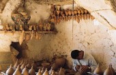 Atelier de poterie à Guellala