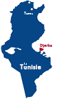 Position géographique de Djerba en Tunisie